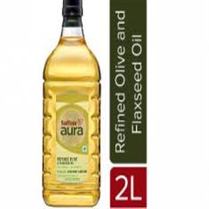Saffola Aura - Refined Olive and Flaxseed Oil (2 L)
